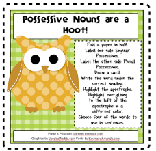 Possessive nouns can be singular or plural; La Possessive Nouns 1st 2nd 3rd Grade Ccss Hoot Owl Possessives Pitner S Potpourri Freebie Possessive Nouns Possessives Nouns Activities