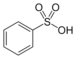 C6h5so3h an organosulfur compound, strongly acidic, water soluble, nonvolatile, and hygroscopic; Benzenesulfonic Acid Wikipedia