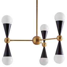 This french country light fixture is made of white distressed wood and holds 6 candles. Caracas Six Light Chandelier By Jonathan Adler Ja 21547