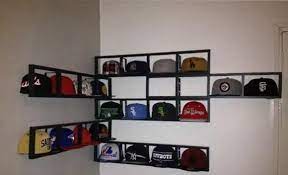 A Custom Cap Wall From New Era Fan Yohann D Small Closet Space Cap Wall Baseball Room