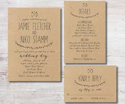 Rustic Wedding Invitation Rsvp Details Card Kraft Paper Weddin Wedding Invitation Details Card Wording Wedding Invitation Details Card Wedding Gift Table Signs