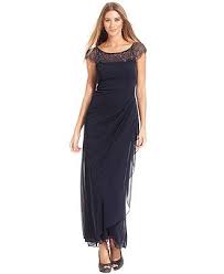 Xscape Petite Cap Sleeve Beaded Gown Reviews Dresses Petites Macy S Long Cocktail Dress Gowns Dresses Dresses
