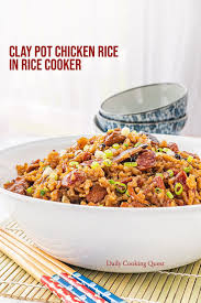 Clay Pot Chicken Rice In Rice Cooker Recipe Rice Cooker Recipes Chinese Cuisine Recipes Chicken Rice