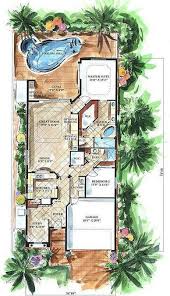 They also feature wood or wrought iron balconies with window grilles, and articulated door surrounds are characteristic. Cute Small Mediterranean House Plan Designed For A Narrow Lot Great Retirement Or Empty Nes Coastal House Plans Mediterranean House Plans Florida House Plans