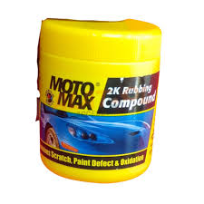 Motomax Auto Care Combo, Pack of 2 Products - 2K Rubbing Compound, removes Scratches, Paint defect & Oxidation, 200g & Non-sctrach Double Sided Car Sponge | All in one kit to Clean