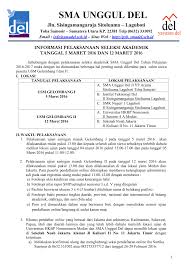 Soal tes masuk sma soposurung. Sma Unggul Del Informasi Tambahan Pelaksanaan Seleksi Facebook