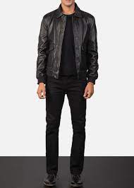 Coffmen Black Leather Bomber Jacket Black Leather Bomber Jacket Leather Jacket Men Leather Bomber Jacket