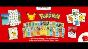 The sales schedule of each happy meal gift is subject to change without prior notice according to the actual circumstances of each restaurant. Pokemon 25th Anniversary Mcdonald S Happy Meal Toys Collector S Cards February 2021 Youtube