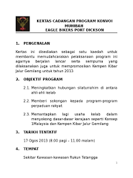 Matlamat sebenar program from zero to hero ini. Kertas Cadangan Program Konvoi Muhibah Eagle Bikers Port Dickson