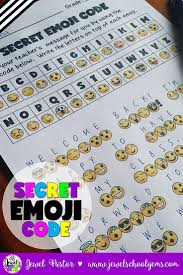 Back To School Emoji Activities Emoji Back To School Secret Code School Activities Back To School Activities First Day Of School Activities