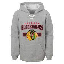 Girls toddler heathered gray/red chicago blackhawks. Chicago Blackhawks Youth Line Change Sueded Hooded Sweatshirt