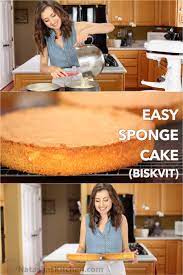 Apropriate temperature to bake a sponge cake : Easy Sponge Cake Recipe Classic Genoise Natasha S Kitchen