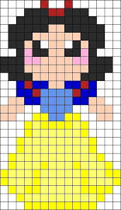 Blanche Neige Motifs Perles Hama Schemas De Bijoux En Perles Creations Disney Au Point De Croix