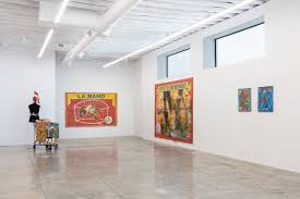 Available for sale from shrine, josé luis vargas, la nena (2014), mixed media on found painting, 10 × 8 in Jose Luis Vargas Este Es Mi Mundo Entra Lowell Ryan Projects