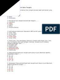 (a) pemain adalah semua orang yang melakukan permainan atau pertandingan. Soal Penjaskes Materi Bulu Tangkis Pdf