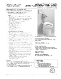 You have two options to stop your toilet from sweating. Madera Flowise 15 34 High 1 28 Gpf Flushometer Toilet System Manualzz