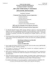 Workers' compensation insurance replaces a portion of. Abp Long Term Disability Insurance Application State Of New Jersey