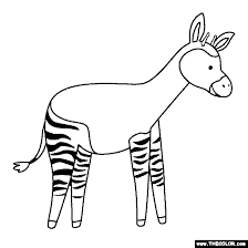 Watch our zen zoo videos. Okapi Coloring Page