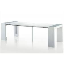 Muni de trois tiroirs à ouvertures/fermetures sur simple. Table Console Extensible Transformable Avec Rangement Argent Laque Declikdeco Com