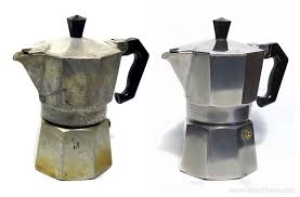 Natural Polish For Aluminum Restore A Moka Pot Moka Pot Coffee Maker Cleaning Vintage Coffee Pot