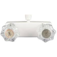 Older faucets can be much more complicated to remove as the faucets themselves may have to be disassembled along with the spout and shower head. White Rv Mobile Home Marine Shower Faucet With Clear Handles Walmart Com Walmart Com