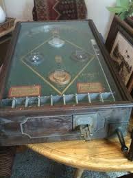 1920 S Antique Table Top Gambling Game Baffle Ball 5 Cent Machine Gambling Games Antique Table Gambling