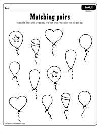 Easy Preschool Worksheets For 3 Year Old Perfect For Morning Work Find And Match The Pairs So Free Preschool Worksheets Learning English For Kids Preschool