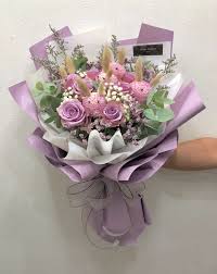 bunnies purple kenya roses korea style bouquet gm to book for you need lavender color per flowers bouquet gift flower arrangements floral arrangements diy