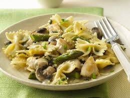 Bow Ties With Chicken And Asparagus Recipe Asparagus Dishes Asparagus Recipe Pasta Dishes