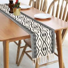 Alishomtll Boho Table Runners With Tassels Rustic Bohemian Woven Table Runner For Summer Spring In 2020 Boho Table Runner Rustic Table Runners Holiday Table Runner
