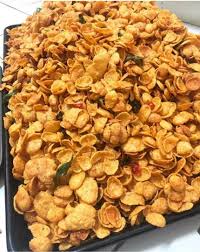 I didn't mash it fine still look coarse like. Aducktive Spicy Salted Egg Cornflakes