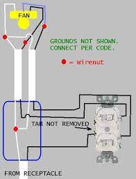 I show you how to wire a switch in a bathroom for a light/fan combo and vanity light using a single feed. Adding A Bathroom Fan Via Dual Rocker Switch Doityourself Com Community Forums