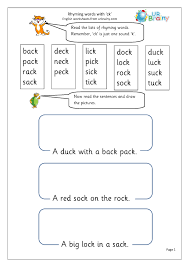 Cvc and rhyming words a selection of activities looking at cvc words (consonant, vowel, consonant) and rhyming words to help with early reading and spelling. Rhyming Words With Ck Cvc And Rhyming Words By Urbrainy Com