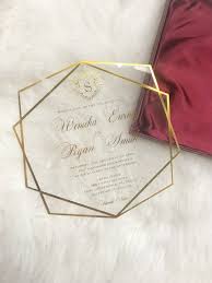 Free Shipping Personalized Custom Acrylic Clear Glass Wine Red Etsy Acrylic Wedding Invitations Formal Invitation Design Creative Wedding Invitations