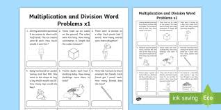 Apply long division method if necessary. Australia Multiplication And Division Word Problems X1 Worksheet Worksheet