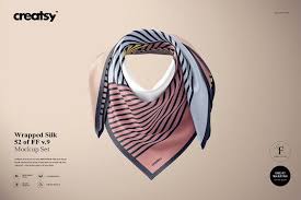 Wrapped Silk Scarf Mockup 52 Ffv 9 Graphic Design Mockup Mockup Fabric Factory
