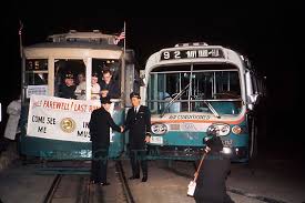 63 years ago today, at 4:45 am, the century long chapter of street cars in  Washington, DC came to a close. Washington Post reporter Jack Eisen said of  the removal of street