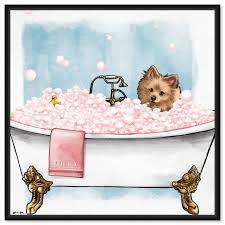 1poly pro lift grooming tub by master equipment. Custom Pet In Bathtub Portrait Oliver Gal Wall Art