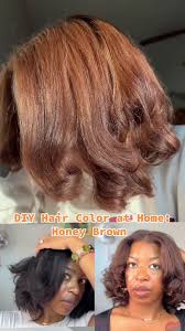Replying to @Frecksondeck Finally got my favorite fall color in effect 🤎🍁  @darkandlovely 💜 #fallhaircolor #darknlovely #honeybrown #brownhair  #brownhaironblackgirls #gingerhead #silkpressnaturalhair ...