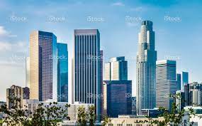 Cityscape architects is a commercial architecture firm in michigan specializing in dealership and retail design Stock Photo 20633207 Downtown Los Angeles Skyline Cityscape Financial District Bank Buildings Goetzman Group