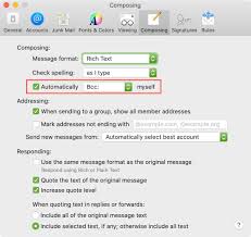 How To Always Automatically Bcc Blind Copy Yourself In Mail