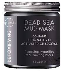 O Naturals Dead Sea Mud Mask With Charcoal 100 Natural Vegan Detoxifying Face Body Mask For Deep Cleansing T Dead Sea Mud Mask Mud Mask Skin Care Pimples