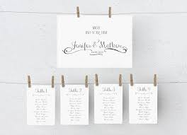 Wedding Seating Chart Diy Editable Ms Word Template Janda Black Kraft Peg Style