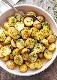 Garlic Browned Butter Baby Potatoes Potato Recipes Side Dishes Easy Potato Recipes Gold Potato Recipes