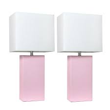 2020 popular 1 trends in home & garden, beauty & health, consumer electronics, computer & office with blush table and 1. 2pk 21 Monaco Avenuemodern Leather Table Lamp Blush Pink Elegant Designs Target