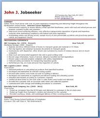Truck Driver Resume Sample Resume Downloads Job Resume Examples Resume Examples Job Resume Template