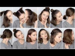 12 Easy Hairstyles For Short Hair Youtube Short Hair Styles Easy Easy Hairstyles Short Hair Styles