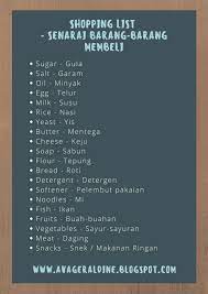 Makanan ringan adalah sejumlah kecil makanan yang dimakan selain makanan utama/berat (meal), bukan makanan makan malam, makan siang, atau sarapan. Beginner Lesson 18 Shopping List Learn Malay Through English