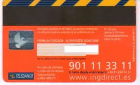 Creditcard binnen 6 werkdagen thuis geleverd. Bank Card Ing Direct Banco Ing Direct Spain Col Es Vi 0249 02