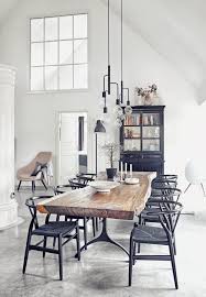 Our solid wood dining sets are made here domestically so you can design your own custom dining set the way you want it. Raw Beauty 14 Gorgeous Spaces With Concrete Floors Modern Farmhouse Dining Room Modern Farmhouse Dining Scandinavian Dining Room
